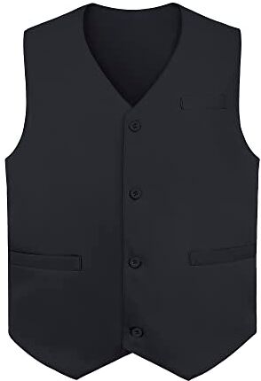 Top Tie Gilet da Uomo, Canottiera Unisex con Bottoni, Smanicato Gilet per commesso del supermercato e volontari