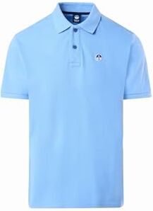 North Sails Uomo Polo in Piquet di Cotone con Maniche Corte vestibilità Regular (M, Light Blue)