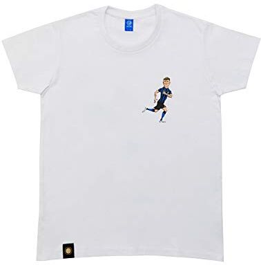 Inter T-Shirt Characters Barella, Unisex – Adulto, Bianco, XL