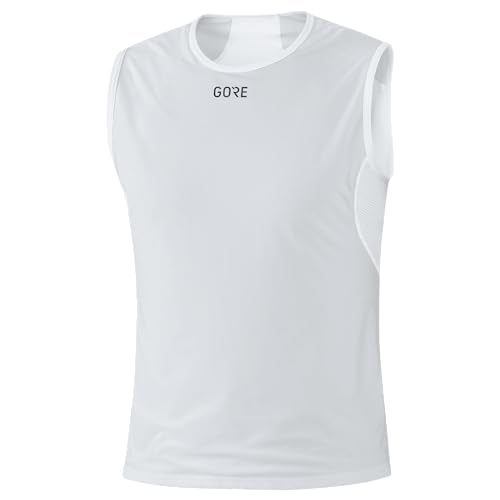 GORE WEAR M GORE WINDSTOPPER Base Layer Sleeveless Shirt, Maglia senza maniche Uomo, Grigio Chiaro Bianco, XL