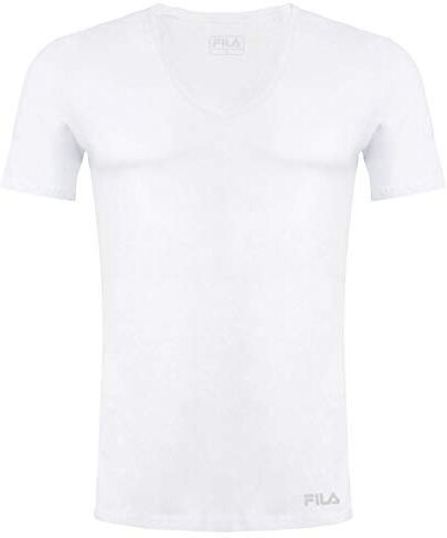 Fila T-Shirt, Maglietta a Manica Corta Uomo, Bianco, XXL