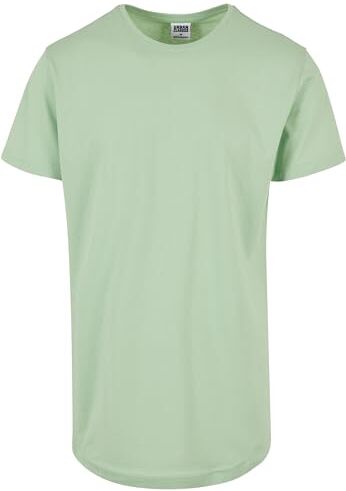 Urban Classics Shaped Long Tee T-Shirt, Verde Vintage, S Uomo