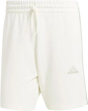 Adidas Essentials French Terry 3-Stripes Shorts Pantaloncini Casual, off White/Putty Grey, S Men's