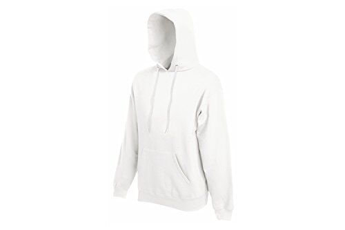 Fruit of the Loom Hooded Sweat Felpa con Capuccio, Rosso (White 30), L Uomo