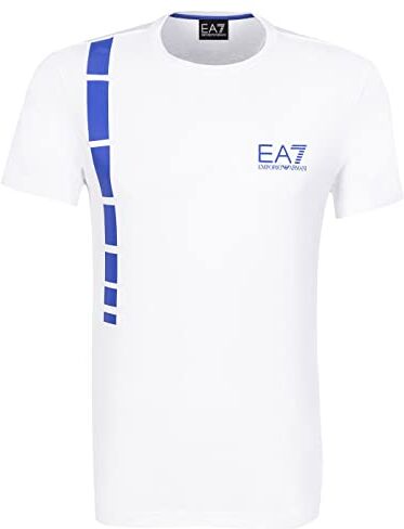 Emporio Armani T-Shirt Uomo EA7 6XPT59 PJ02Z, Maglietta Manica Corta, Girocollo (M, Bianco)