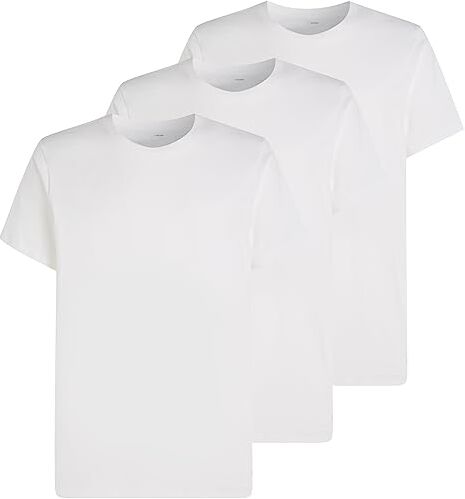 Calvin Klein T-shirt Maniche Corte Uomo Confezione da 3 Scollo Rotondo, Bianco (White), M