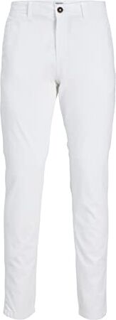 Jack & Jones Marco Bowie Pantaloni Chino, Bianco, 30W / 34L Uomo