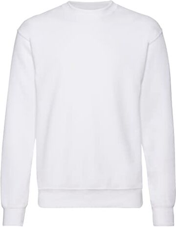 Fruit of the Loom 62-202-0 Pullover, White, M Uomo