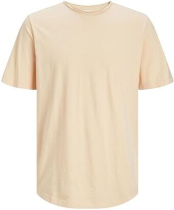 Jack & Jones JJEBASHER TEE O-NECK SS NOOS, T-Shirt Uomo, Arancione (Apricot Ice), M