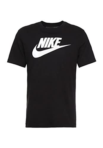 Nike Icon Futura, Sportswear Men S Tshirt Donna, Nero (Black/White), L