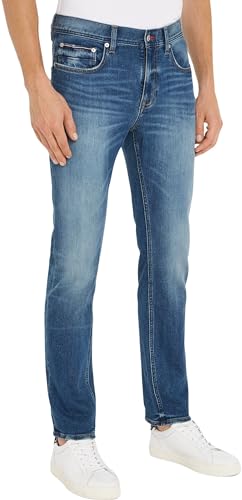 Tommy Hilfiger Jeans Uomo Straight Fit, Blu (Naples), 40W/36L