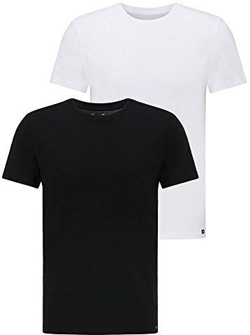 Lee Twin Pack Crew, T-shirt Uomo, Noir/Blanc, L