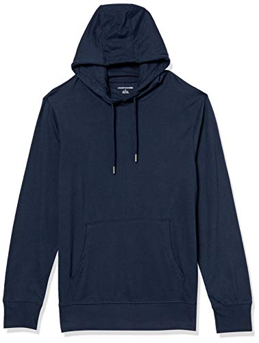 Amazon Essentials Felpa con Cappuccio Modello Pullover in Jersey Leggera Uomo, Blu Marino, XXL