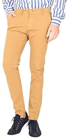 Ciabalù Pantaloni Uomo Eleganti Estivi Slim Fit Pantalone in Cotone Leggero Chino Tasca America (Cammello, 50)