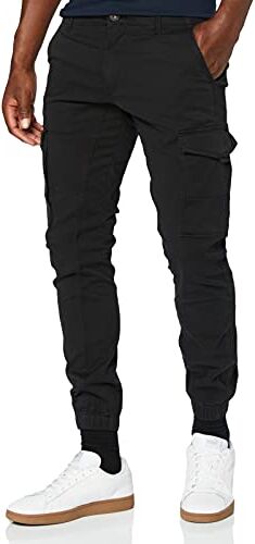 Jack & Jones Pantalone tasconato con Elastici alle Caviglie. 30 29 Nero w29/30