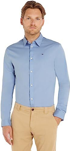 Tommy Jeans Original Stretch, Camicia Uomo, Lavender Lustre, XS