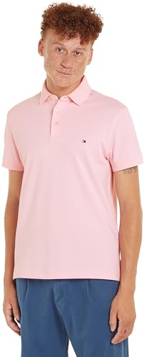 Tommy Hilfiger 1985 SLIM POLO, S/S Polos Uomo, Rosa (Romantic Pink), S