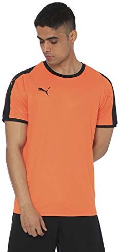 Puma Liga Maglietta, Uomo, Golden Poppy/Black, XXL