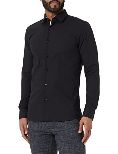 HUGO Ekoy, Camicia Uomo, Black143, 42