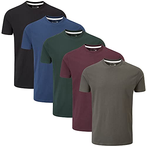 Wilson Confezione da 5 T-Shirt Girocollo Semplice (3X-Large, Dark Essentials Type 41)