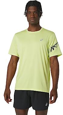 Asics Icon SS Top, T-Shirt Uomo, Glow Yellow/Performance Black