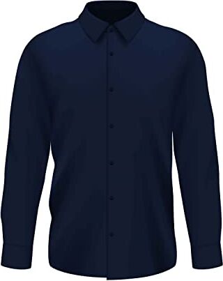 HEKLIST clothes camicia uomo a maniche lunghe slim fit regular, vestibilita’ standard, basic tinta unita, no logo.