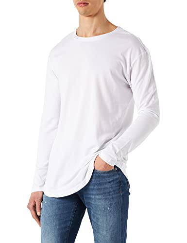 Jack & Jones JJENOA TEE O-NECK LS NOOS, T-Shirt Uomo, Bianco (White Fit:Relaxed), XS