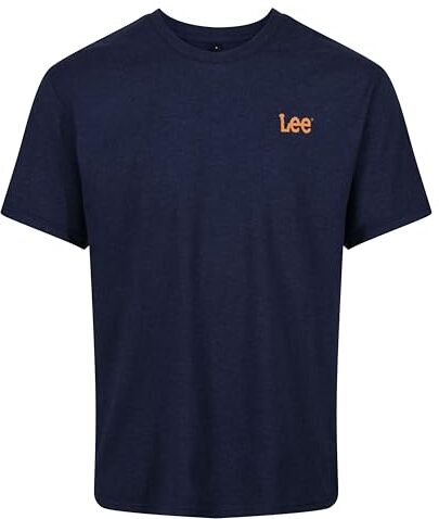 Lee Mens Cotton T Shirt Standard Fit, Denim Marl, L Uomo