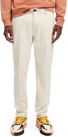 Scotch & Soda Pantaloni da uomo a tema Slim Fit Classic Yarn-Dyed Chino, in pietra melange 0621, 30/34