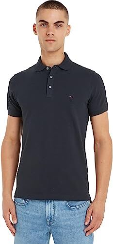 Tommy Hilfiger 1985 SLIM POLO, S/S Polos Uomo, Blu (Desert Sky), M