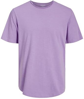 Jack & Jones JJEBASHER TEE O-NECK SS NOOS, T-Shirt Uomo, Viola (Purple Rose), S