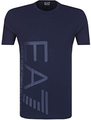 Emporio Armani T-Shirt EA7 Uomo Maglietta 3ZPT36 PJM5Z, Manica Corta, Girocollo (Blu, L)