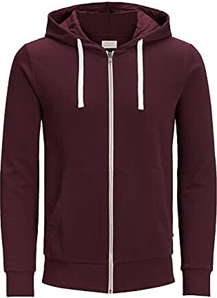 Jack & Jones , felpa comoda da uomo, Rosso (Port Royale Fit:reg Fit)., XXXL