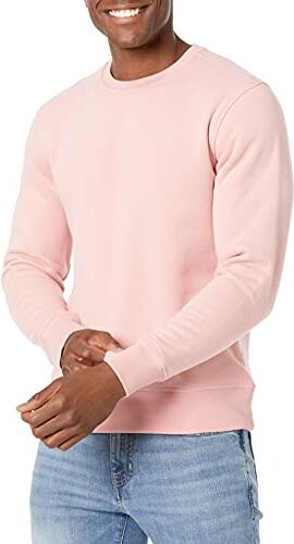 Amazon Essentials Felpa Girocollo in Pile (Disponibile nelle Taglie Big & Tall) Uomo, Rosa, XS