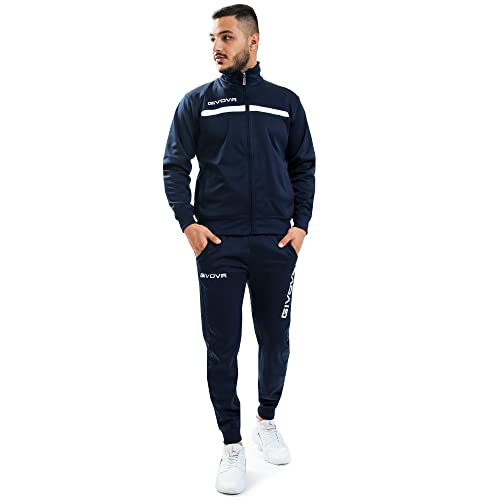 GIVOVA TUTA ONE FULL ZIP POLARFLEECE BLU/BIANCO