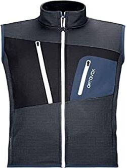 ORTOVOX Fleece Grid Vest M, Gilet Uomo, Notte Blu, S