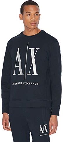 Armani Icon Project, Felpa Uomo, Blu (Navy 1510), XS