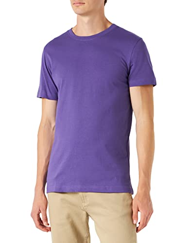 Build Your Brand Maglietta da uomo, girocollo, basic, disponibile in diversi colori, taglie da XS a 5XL, Uomo, T-shirt, BY004, Viola Ultraviolet, XS