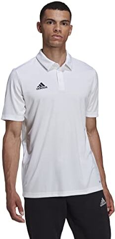 Adidas Entrada 22 Short Sleeve Polo Shirt Maglietta, White, XS Uomo