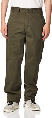 Carhartt pantaloni da uomo, vestibilità comoda, in twill con effetto slavato, W42/L32, Dark Coffee, 1