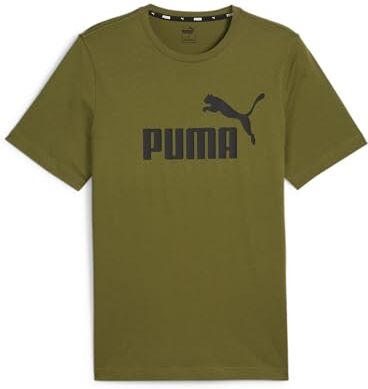 Puma Tee Logo Ess (S), Uomo, Verde Oliva, XXL