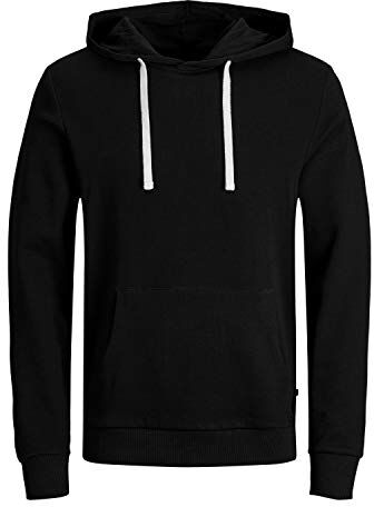 Jack & Jones Jjeholmen Sweat Hood Noos Felpa con cappuccio da uomo, Nero , XXXL