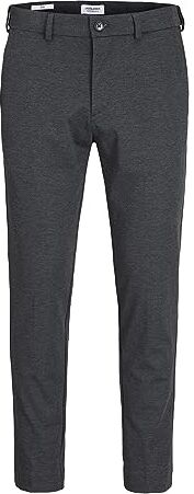 Jack & Jones Pantalone Chino in tessuto morbido ed elasticizzato, vita normale e vestibilità slim. Bordi con risvolto. Grigio 31W / 30L Grigio scuro