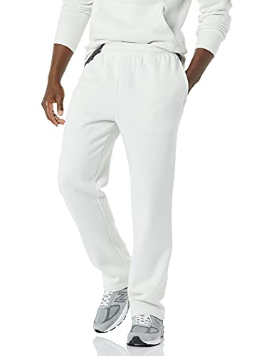 Amazon Essentials Pantaloni Sportivi in Pile (Disponibili in Taglie Extra Forti) Uomo, Bianco, L