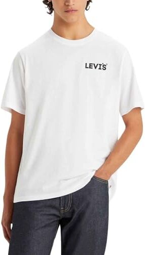 Levis Ss Relaxed Fit Tee, T-shirt Uomo, Stairstep Hl Logo White+, M