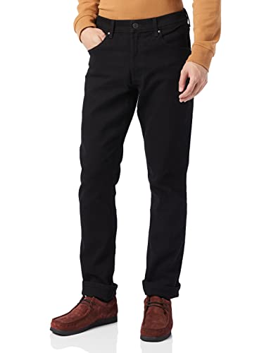 Wrangler Authentic Regular Jeans, Nero (Black Rinse), 34W / 34L Uomo