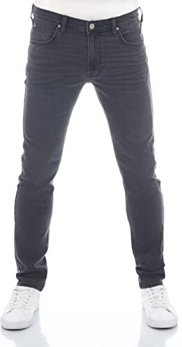 Lee Jeans da uomo Luke Slim Fit Pantaloni Tapered Uomo Jeans Cotone Denim Stretch Blu Nero Grigio w30 w31 w32 w33 w34 w36 w38, Grigio scuro (), 31W / 32 L