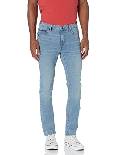 Amazon Essentials Jeans Elasticizzati Comodi Skinny (in precedenza Goodthreads) Uomo, Blu Chiaro, 28W / 32L