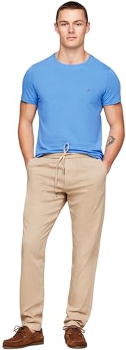 Tommy Hilfiger Uomo T-Shirt Maniche Corte Scollo Rotondo, Blu (Blue Spell), XXL