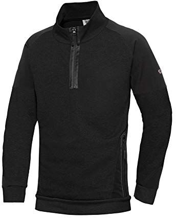 BP Stretch Uomo Manica Lunga Collo Alto Zip 60% Cotone/40% Poliestere Nero Taglia M